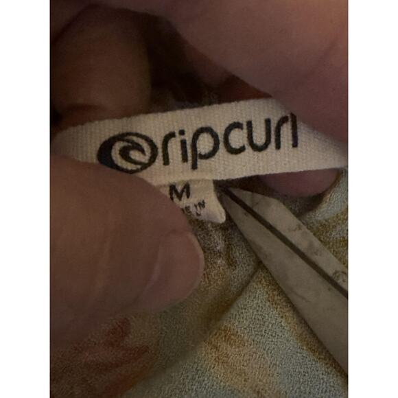 Rip Curl Dress Medium Tropical Tie Back Sundress Beach Midi Open Back Surfer - Picture 4 of 8